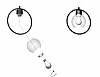 Підвісний світильник люстра підвісний світильник RING чорний зі скляним плафоном у формі кулі 950-EZ1, фото 4