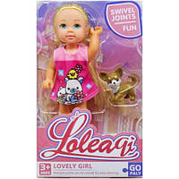 Кукла "Loleaqi" маленькая с собачкой, микс