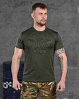 Тактическая футболка Мастер йода олива coolmax военная пароотводящая летняя футболка мужская армейская для зсу