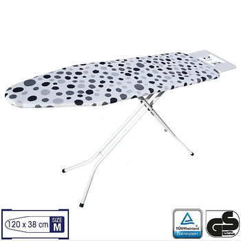Прасувальна Розкладна Дошка для прасування Casa Si Superstandard Basic 120x38 White/Grey Spots (CS95150E290) Австрія