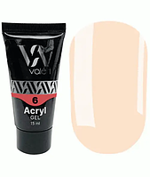 Акриловый гель для наращивания Valeri Acryl Gel 06 BEIGE 15 мл original