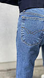 Трендові жіночі джинси, якісний денім, прямі вільні штани, темно-синій колір, 36 р., фото 3