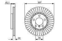 Тормозной диск MINI MINI PACEMAN (R61) / MINI MINI COUNTRYMAN (R60) 2010-2016 г.