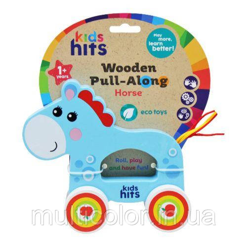 Деревʼяна іграшка-каталка "Wooden Pull-Along: Коник"