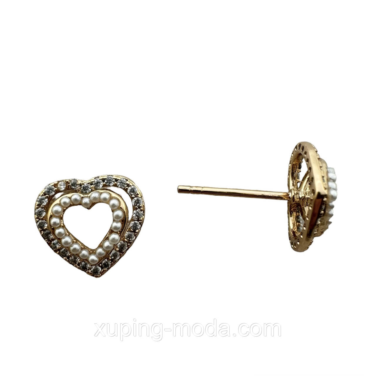 Сережки ксюпінг. 10 мм. 18 к, фото 1