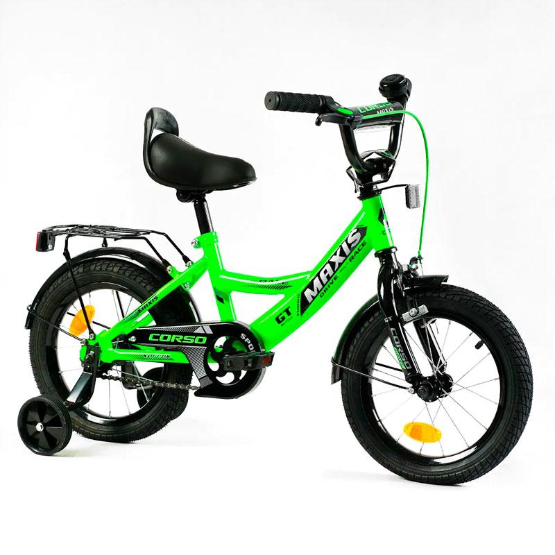 Двоколісний дитячий велосипед з додатковими колесами MAXIS-CL14551 колеса 14 дюймів