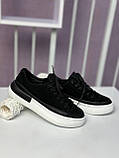 Кросівки жіночі Best Vak чорні замшеві кеди повсякденні демісезонні, фото 4