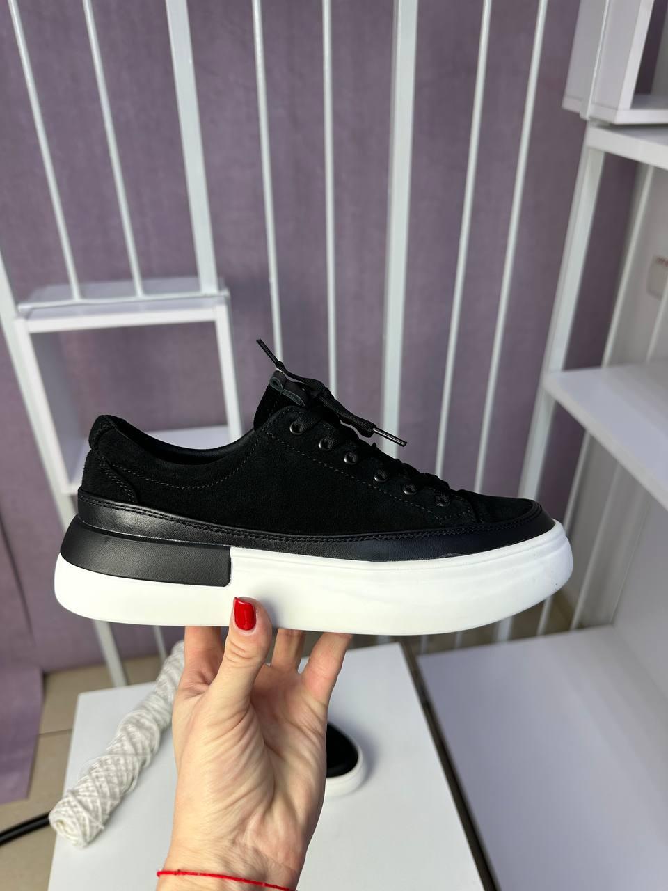 Кросівки жіночі Best Vak чорні замшеві кеди повсякденні демісезонні, фото 1