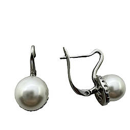 Сережки ксюпінг. 17х8 мм. Родій