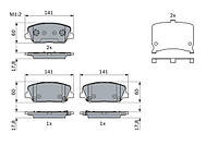 Тормозные колодки дисковые HYUNDAI I30 / KIA CEE'D (JD) 2009-2018 г.