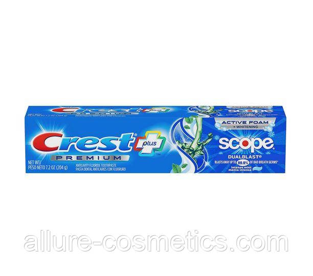 Зубна паста свіже дихання Crest Premium Scope Dual Blast Toothpaste 204г, фото 1