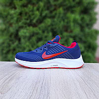 Мужские демисезонные кроссовки Nike ZOOM Pegasus (синие с красным) стильные кроссовки 11246 Найк