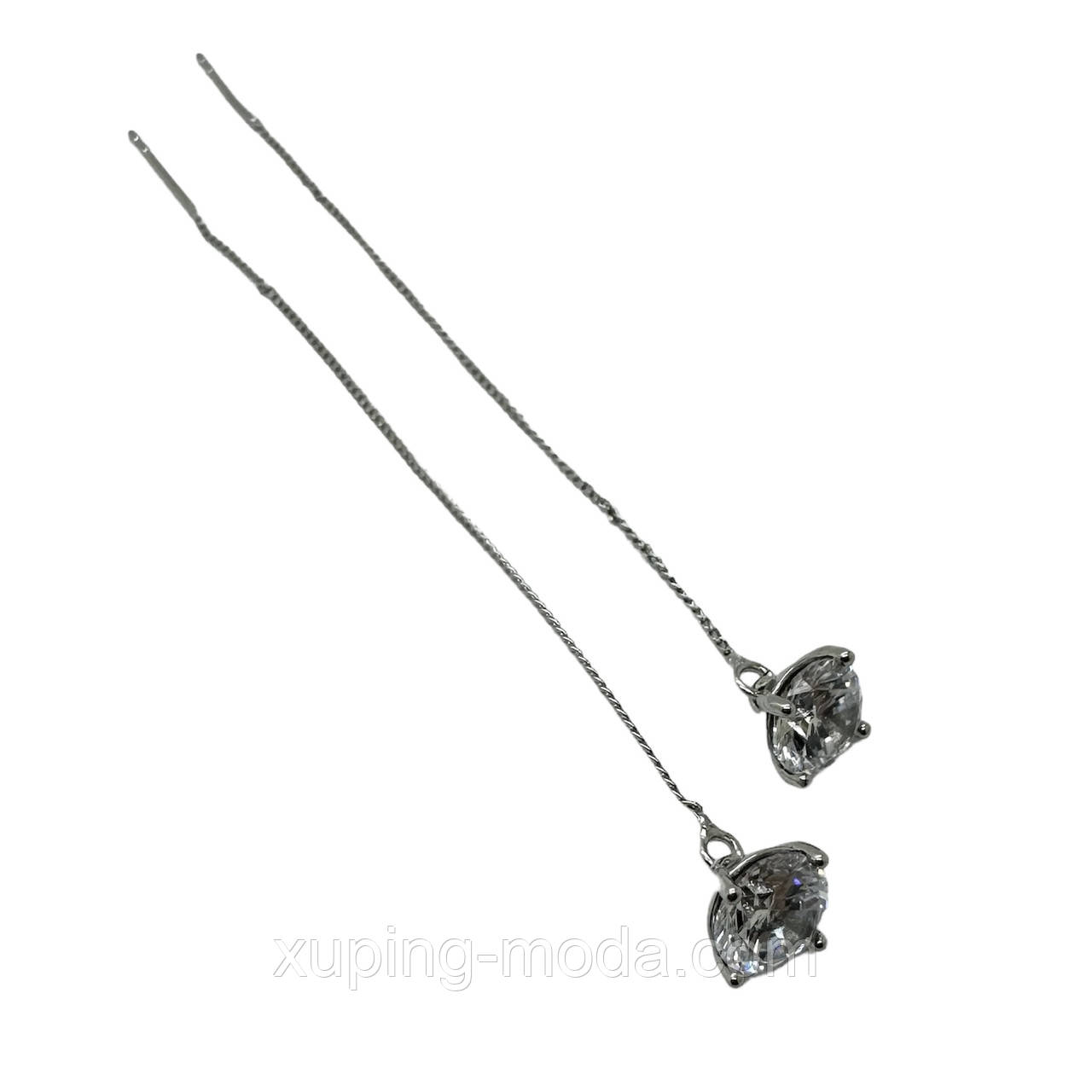 Сережки ксюпінг. 80 мм. Родій, фото 1