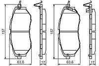 Тормозные колодки дисковые SUBARU LEVORG / SUBARU OUTBACK (BS) 2003-2015 г.