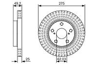 Тормозной диск BOSCH ROBERT 0 986 479 U19