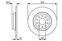 Тормозной диск AUDI Q3 (F3N) / VW TOURAN (5T1) / VW GOLF (BA5, BV5) 2010-2022 г.