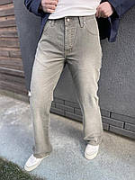 Прямые женские джинсы, брюки свободные, качественный деним, серый цвет, 29-34