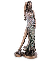 Статуэтка Veronese Девушка в длинном платье 29х12 см 1907287 бронзовое напыление полистоуна