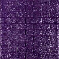 3D Самоклеящаяся Кирпичная Панель, Фиолетовая, 700x770x7мм