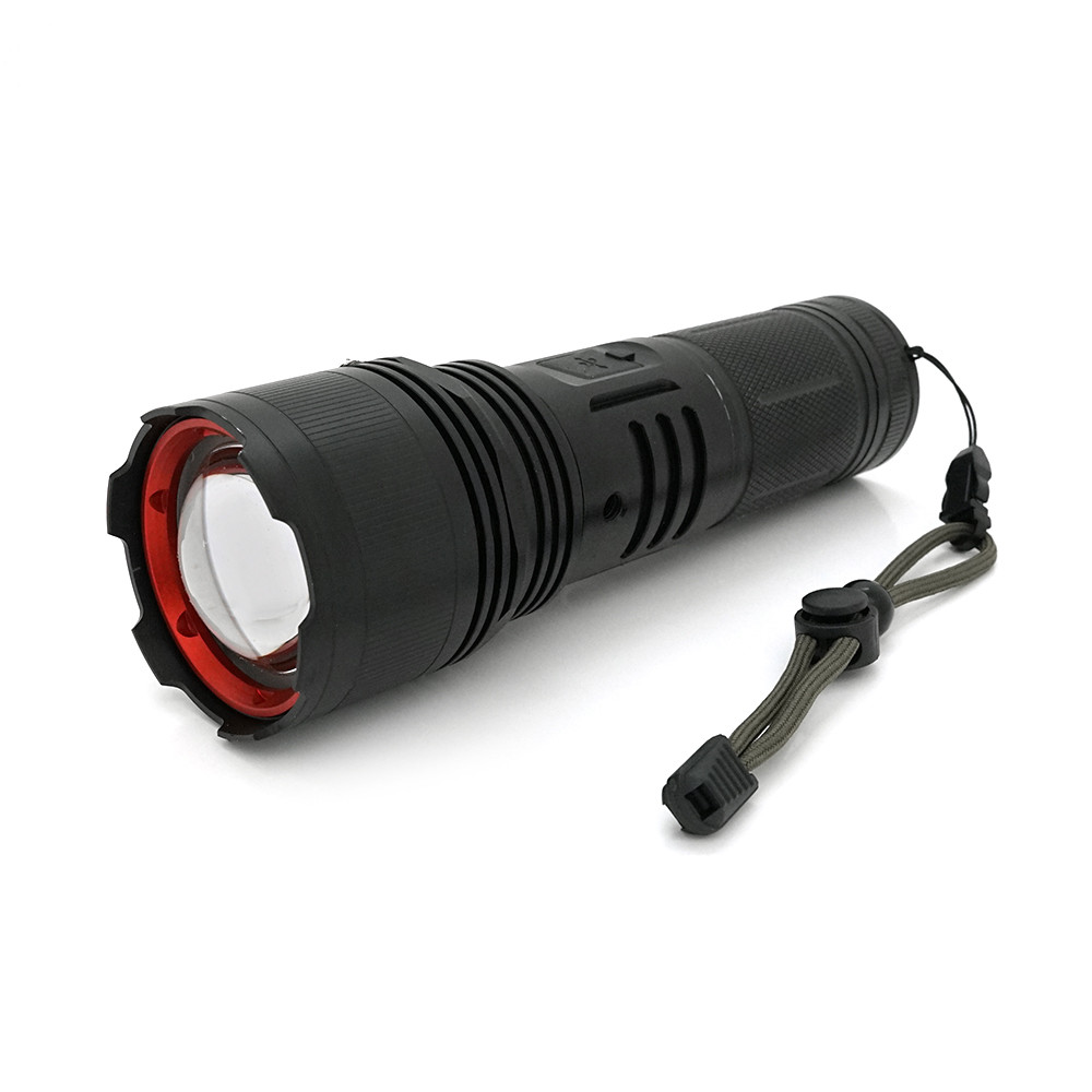 TU TU Фонарь поисковый PLD-503-TG, 5 режимов, power bank 3000mAh(3*18650), IP65, питание от USB кабеля, 235х135х72мм,0.9кг,