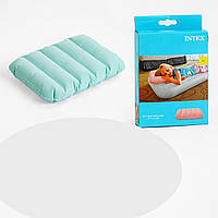 Надувна флокована подушка Intex 68676, ментолова