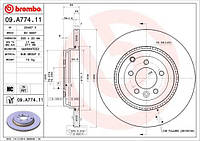 Тормозной диск LAND ROVER RANGE ROVER SPORT (L320) 2005-2013 г.