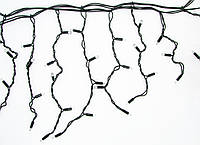 Зовнішня новорічна гірлянда бахрома (чорна) Xmas W-2 5х0.5 м 120 льод, холодна біла норовлива гірлянда «Hs»