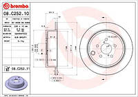 Тормозной диск SUBARU BRZ / SUBARU LEGACY (BR) / SUBARU OUTBACK (BR) 2003-2015 г.