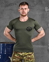 Тактическая потоотводящая футболка олива Odin, военная футболка олива для разведки, тактическая футболка НГУ