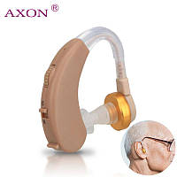 Заушной слуховой аппарат Axon X-163 Бежевый, слуховый аппарат для пожилого человека | підсилювач слуху «H-s»