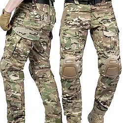 Тактичні штани з наколінниками на 10 кишень, розмір 6XL (46), Мультикам / Штани зі вставкою під наколінники