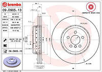 Тормозной диск BMW 5 (G31) / BMW X3 (G01) / BMW X5 (G05) / BMW IX3 (G08) 2015- г.