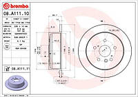 Тормозной диск LEXUS RX (_U3_) / TOYOTA HARRIER (_U3_) 2000-2013 г.