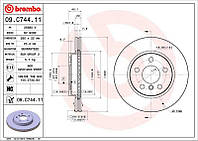 Тормозной диск BMW 2 (F45) / MINI MINI (F55) / MINI MINI CLUBMAN (F54) 2013-2021 г.