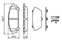 Тормозные колодки дисковые SUBARU IMPREZA (GG) 1999-2012 г.