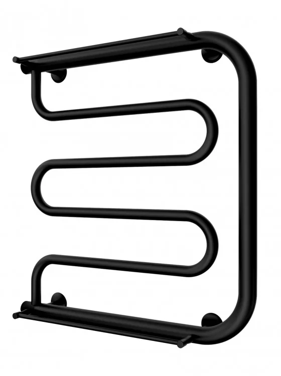 Водяна рушникосушка Mario Фокстрот 530x500/500 Чорний мат, фото 1