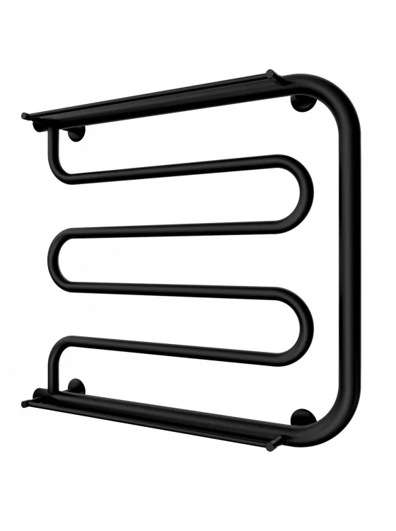 Водяна рушникосушка Mario Фокстрот 530x600/500 Чорний мат, фото 1