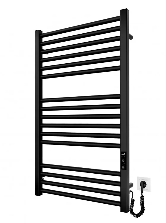 Електрична рушникосушка Mario Гера-I 800x490 TR K таймер-регулятор Чорний мат, фото 1