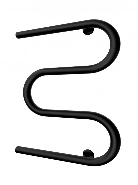 Водяна рушникосушка Mario Змійка ∅25 525х400/500 Чорний мат, фото 1