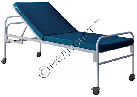 Ліжко медичне КФ-2М функціональне двосекційне пересувне, фото 2