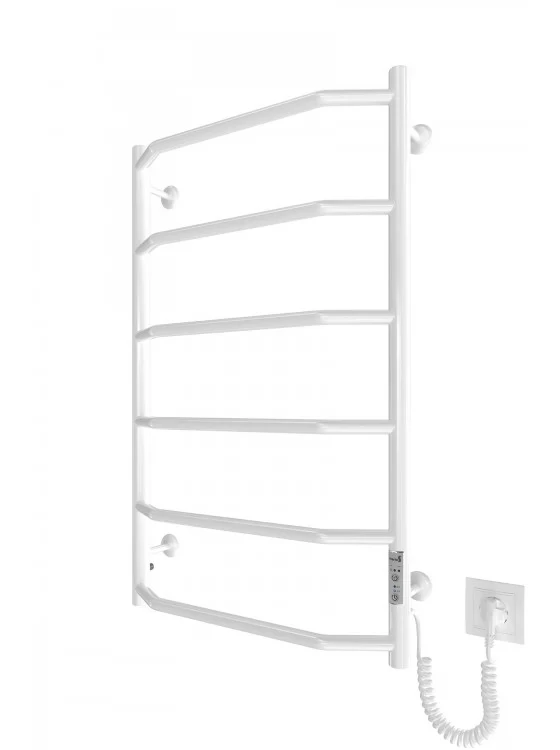 Електрична рушникосушка Mario Трапеція-I 810x520 TR K таймер-регулятор Білий мат, фото 1