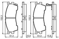 Тормозные колодки дисковые MAZDA 626 (GE) / MAZDA MX-6 (GE) 1987-2005 г.