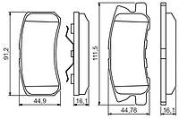 Тормозные колодки дисковые DODGE CALIBER / DODGE AVENGER 2006-2014 г.