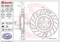 Тормозной диск MERCEDES-BENZ GLE (W166) / MERCEDES-BENZ GLS (X166) 2011-2019 г.