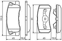 Тормозные колодки дисковые JEEP PATRIOT (MK74) 2001-2017 г.