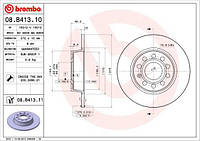 Тормозной диск AUDI A3 (8YS) / SEAT LEON (KL1) / SEAT ALTEA (5P1) 2003-2021 г.