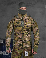 Тактическая демисезонная куртка на флисе мультикам carrier, утепленная военная куртка мультикам ЗСУ