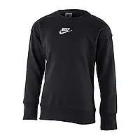 Детская Кофта Nike G NSW CLUB FLC BF CREW LBR Черный S (DD7473-010 S)