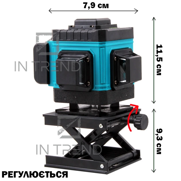 Профессиональный лазерный уровень зеленый Нивелир 360 градусов с дистанционным управлением Осепостроитель - фото 7 - id-p2184222655