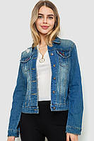 Джинсовая куртка женская, колір синій, 129RL003